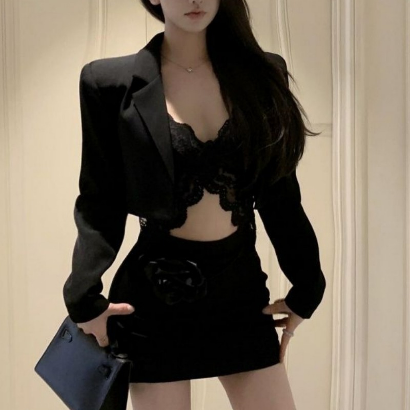 Black Spring Blazer Lace Brale - Lace Bralette Set incelemesi ve fiyatı