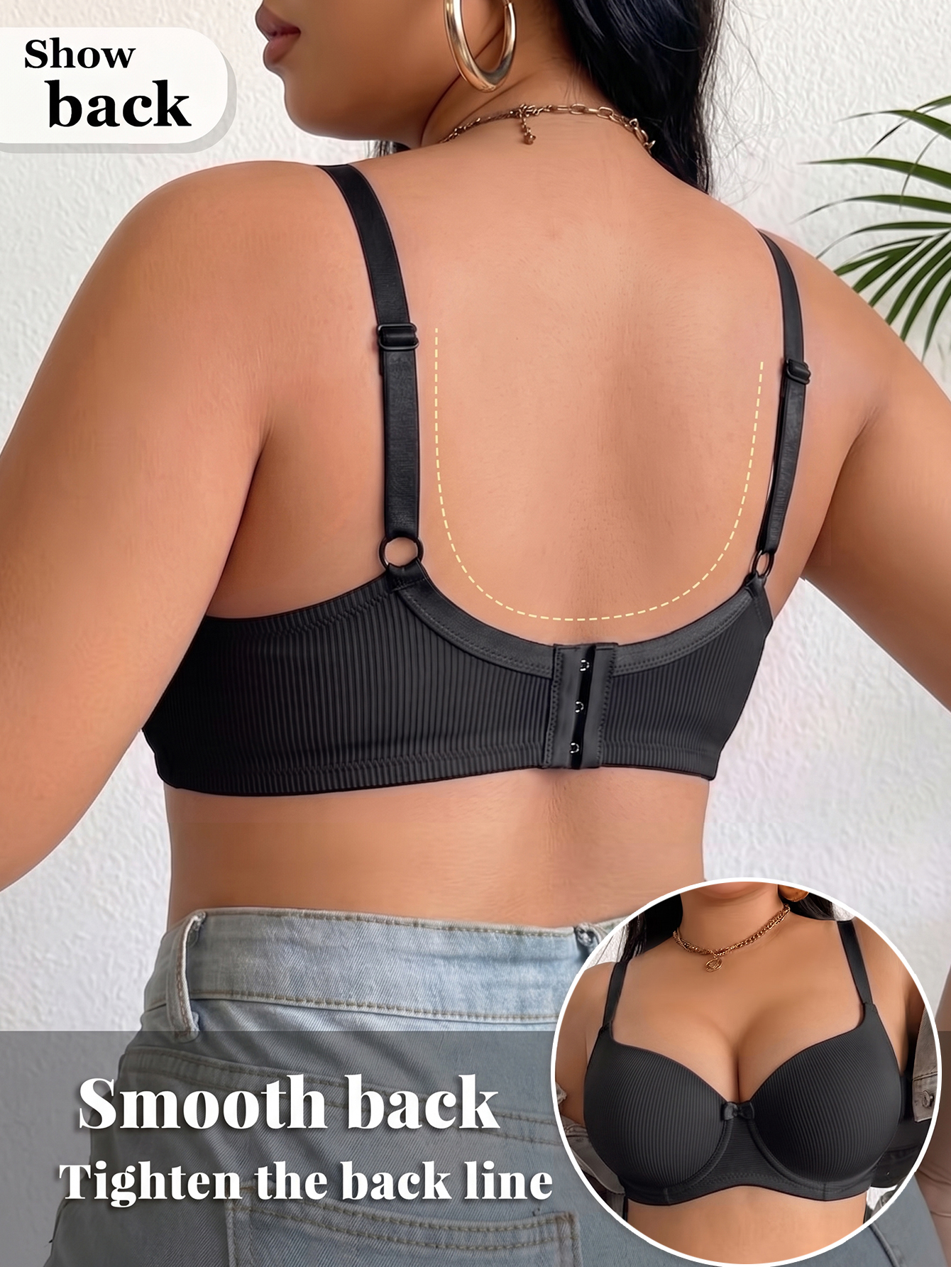 Plus Size Women Bra Thin Cup U - Underwire Bra Padded incelemesi ve fiyatı