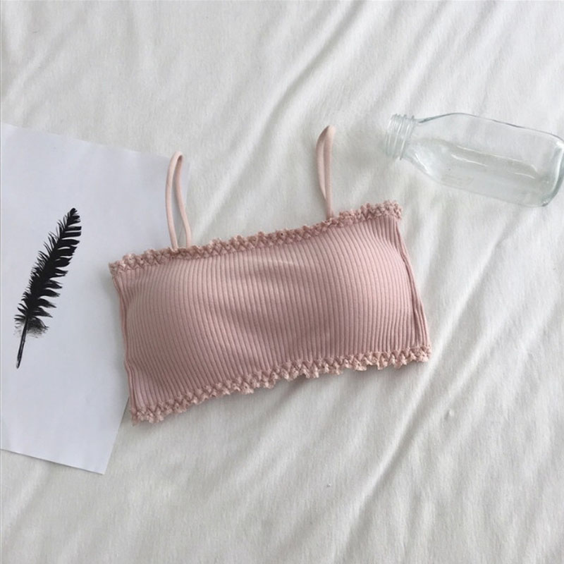 Women's Cotton Bra Female Tube - T Shirt Bra Seamless incelemesi ve fiyatı