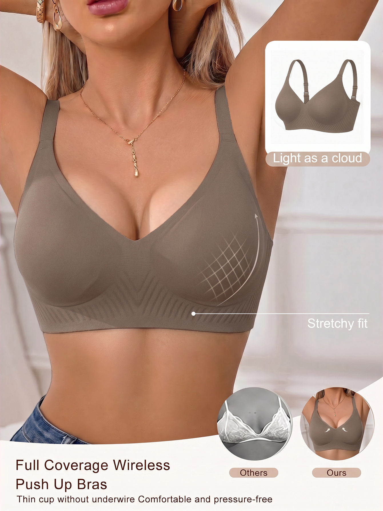 Full Coverage Push Up Jelly Su - Underwire Bra Padded incelemesi ve fiyatı