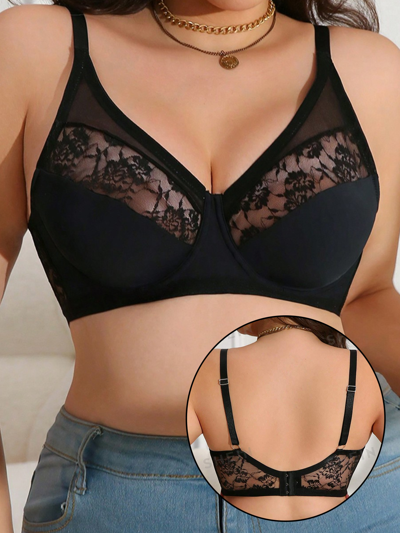 Plus Size Lace Minimizer Bra,  - Minimizer Bra Women incelemesi ve fiyatı