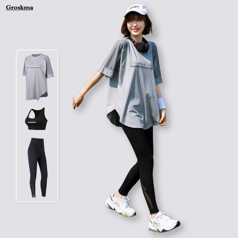 Mesh Loose T Shirt+Bra+Legging - T Shirt Bra Seamless incelemesi ve fiyatı