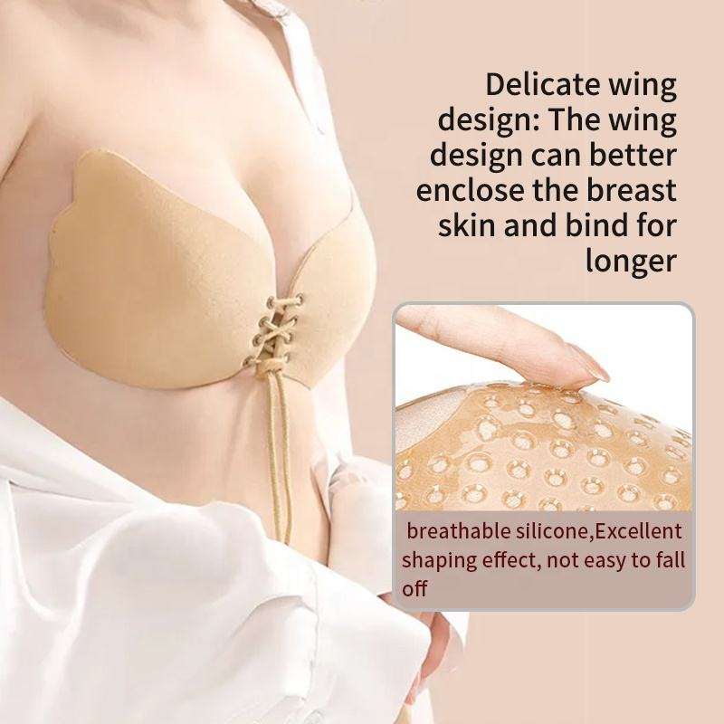 Wing shaped drawstring nude ba - Strapless Bra Adhesive incelemesi ve fiyatı
