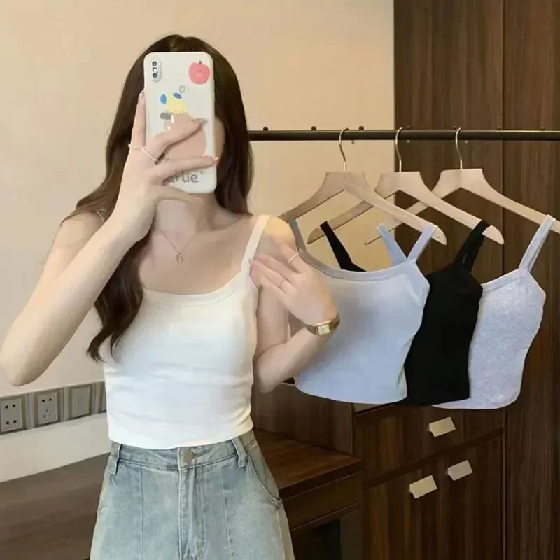 Sexy Sleeveless Crop Top for W - T Shirt Bra Seamless incelemesi ve fiyatı
