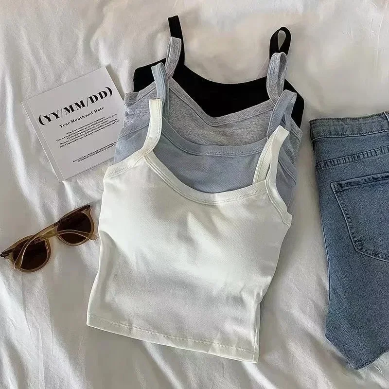 Sexy Sleeveless Crop Top for W - T Shirt Bra Seamless incelemesi ve fiyatı