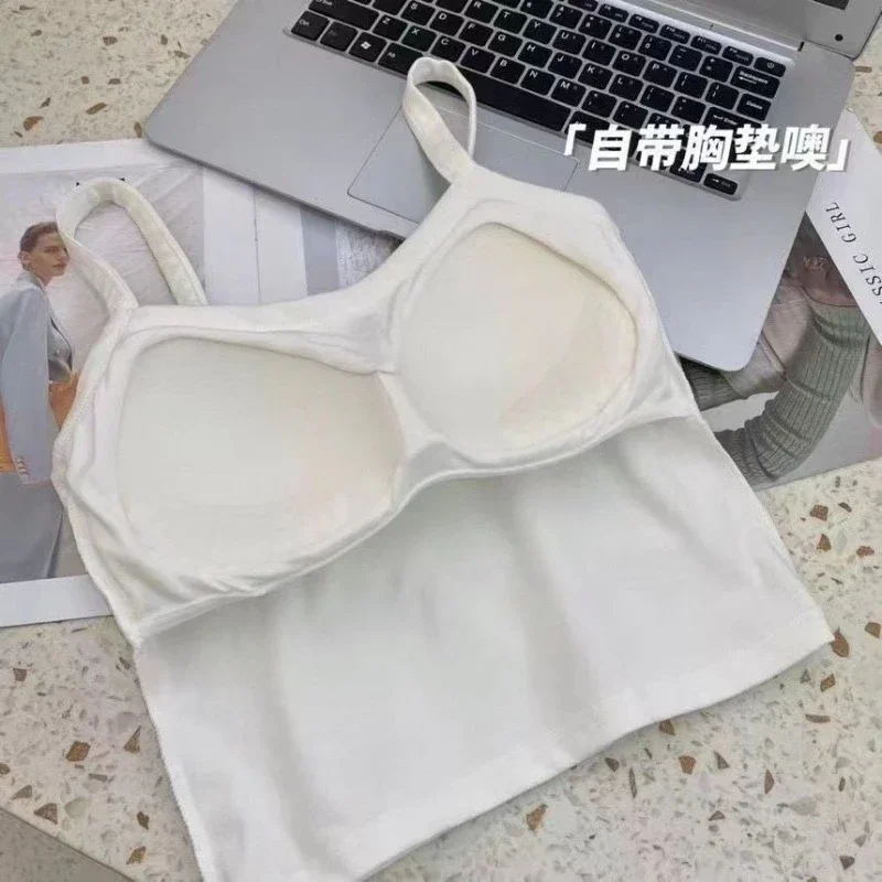 Sexy Sleeveless Crop Top for W - T Shirt Bra Seamless incelemesi ve fiyatı