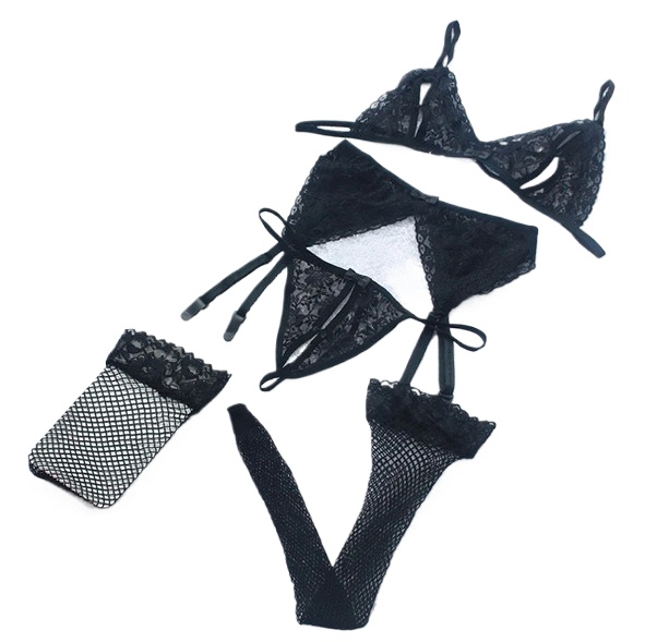 Lace Women Lingerie Set 4 Pcs  - Lace Bralette Set incelemesi ve fiyatı