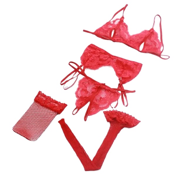 Lace Women Lingerie Set 4 Pcs  - Lace Bralette Set incelemesi ve fiyatı