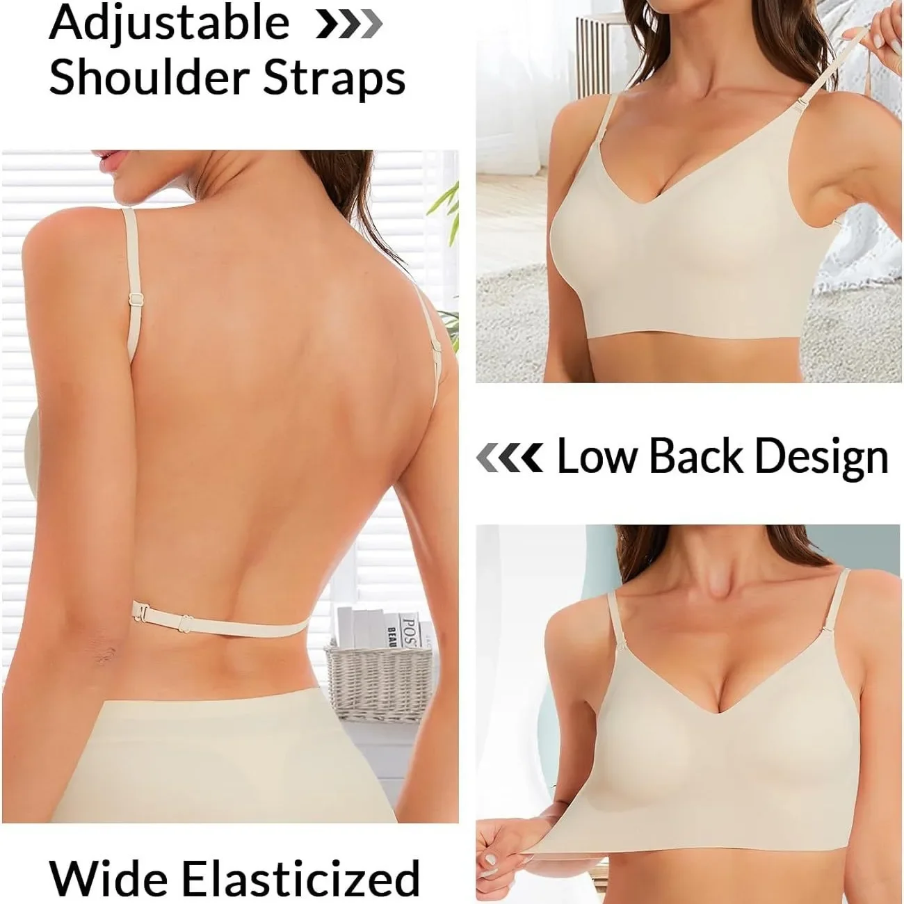 Top RatedSeamlLow Back Bra Sup - Convertible Bra Multiway incelemesi ve fiyatı